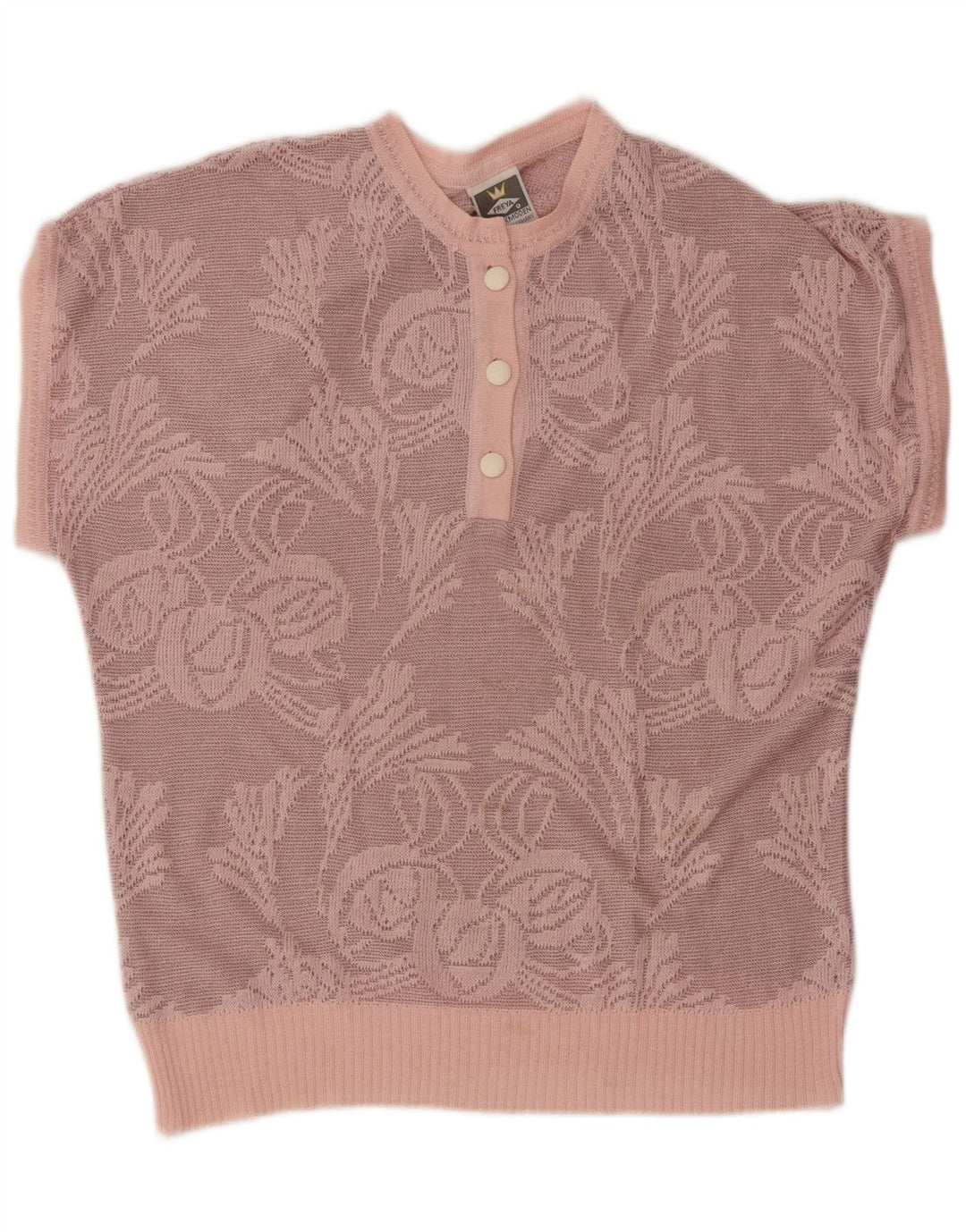 Sweter damski FREYA z okrągłym dekoltem EU 40, średni różowy kwiatowy