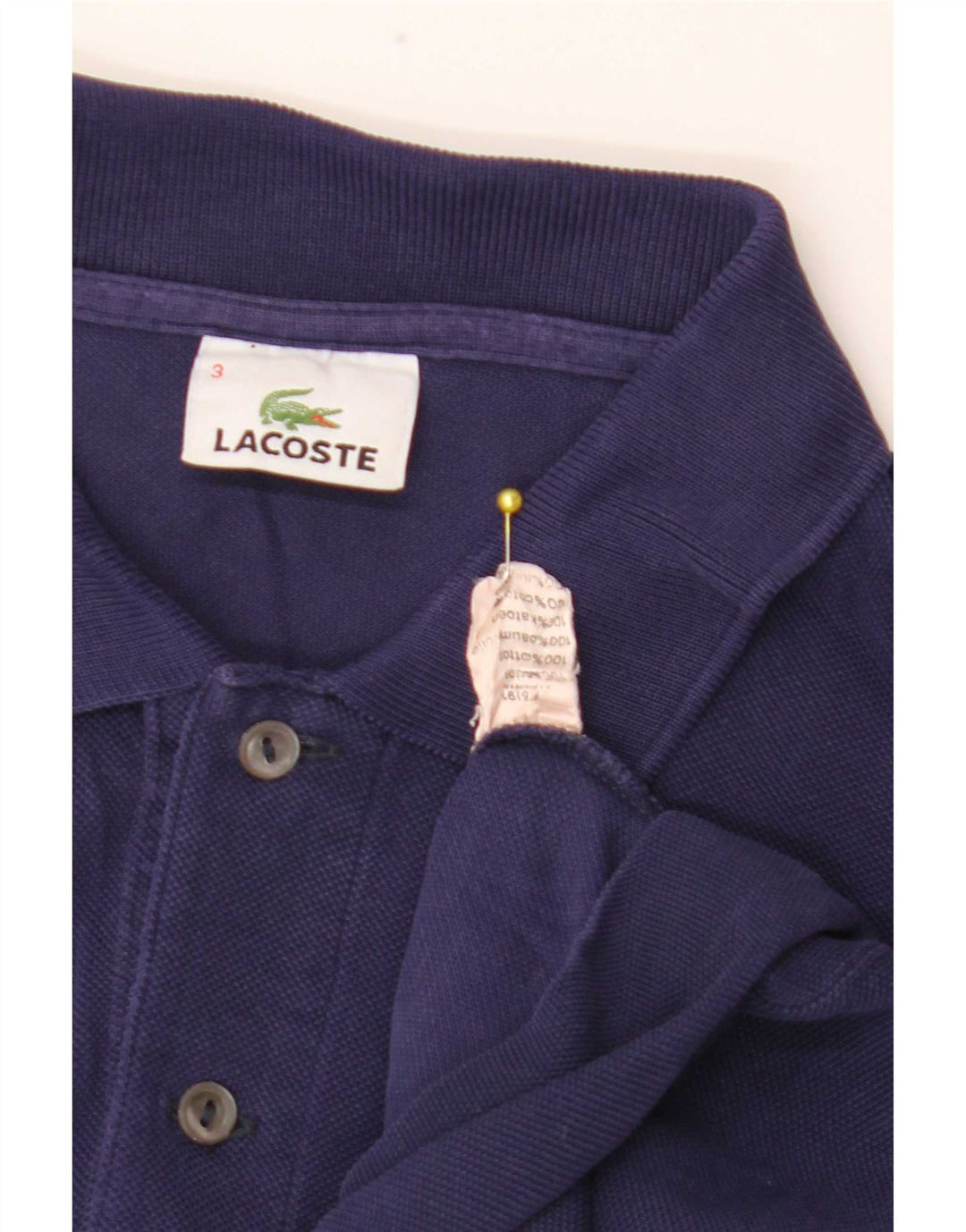 Męska koszulka polo Lacoste, rozmiar 3, mała, fioletowa, bawełniana