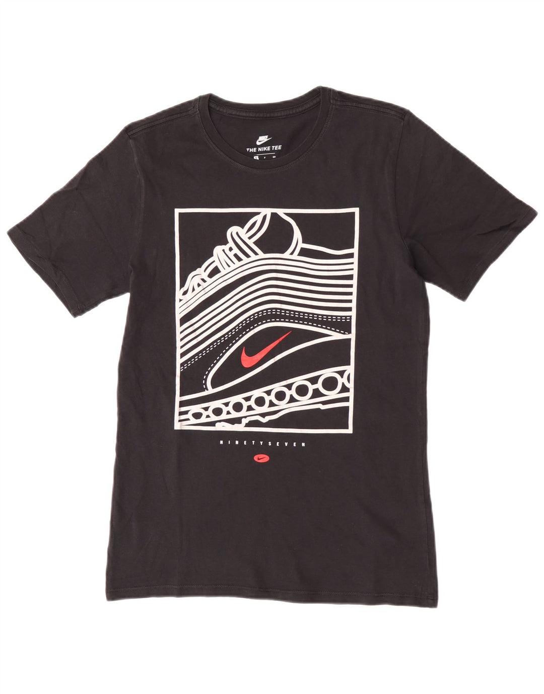Męski T-shirt Nike o sportowym kroju z grafiką, mały, czarny, bawełniany