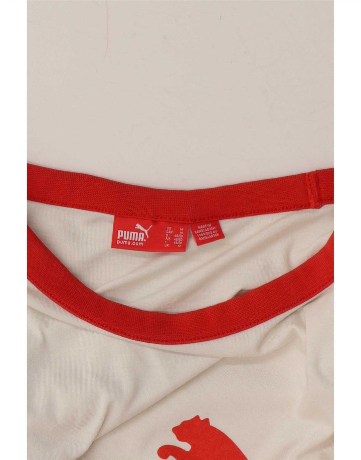 Męska koszulka z grafiką Puma Top w kolorze średniej bieli