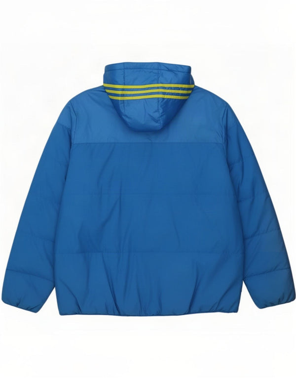 Męska ocieplana kurtka Adidas UK 42 XL Niebieski poliester z blokami kolorów