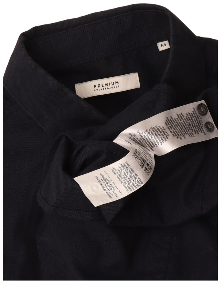 Koszula męska Premium Jack & Jones, średnia, granatowa, bawełniana