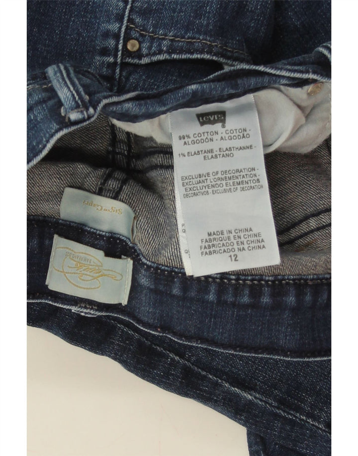 Damskie jeansy Capri LEVI'S US 12 Large W32 L19 Granatowa bawełna