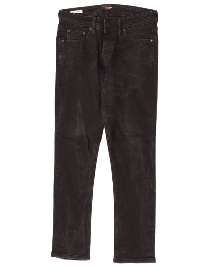 Męskie jeansy Jack & Jones GLENN Slim W30 L30 Czarne bawełniane