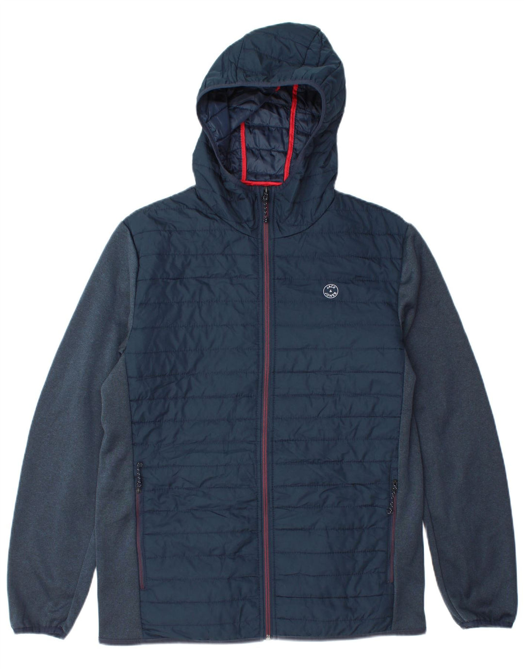 Męska ocieplana kurtka z kapturem Jack & Jones UK 38, średni granat
