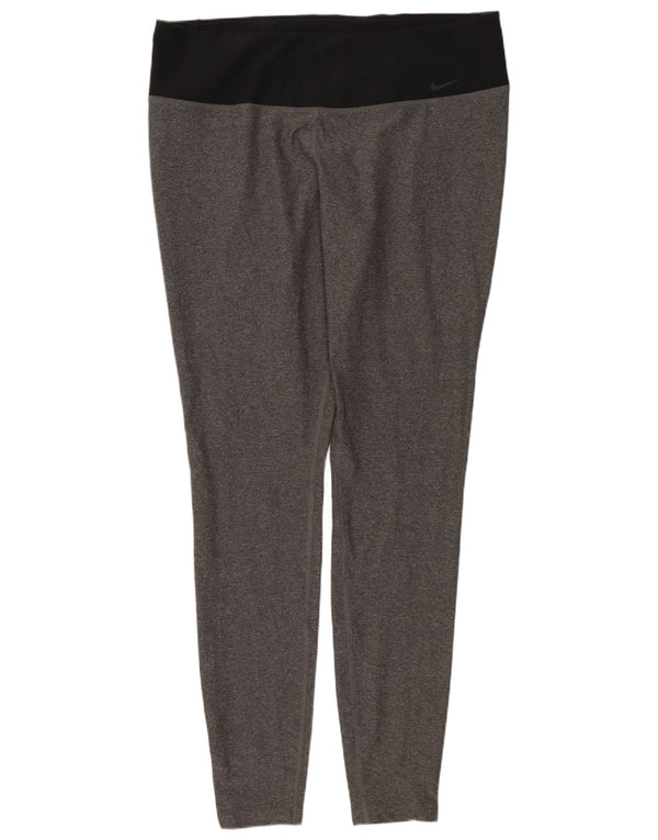 Damskie legginsy NIKE Dri Fit UK 18 XL, szary poliester