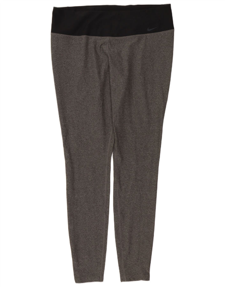 Damskie legginsy NIKE Dri Fit UK 18 XL, szary poliester