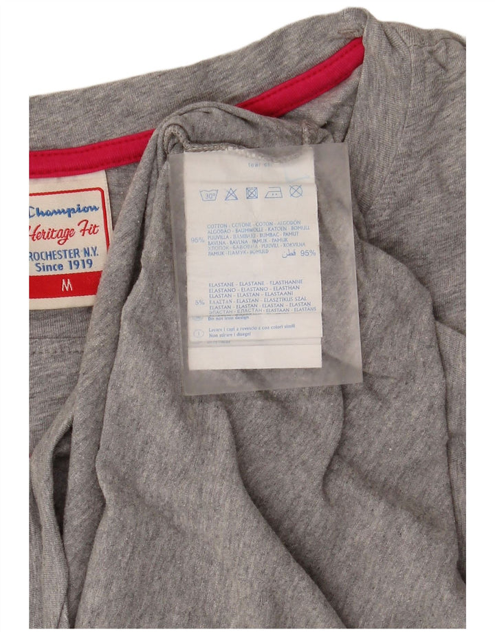 Damska koszulka Champion Heritage Fit Graphic z rękawem 3/4, UK 14, średnia szarość