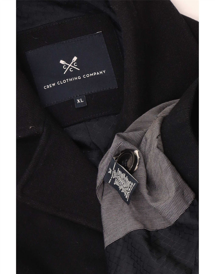 Crew Clothing Męski dwurzędowy płaszcz UK 42 XL Granatowa wełna