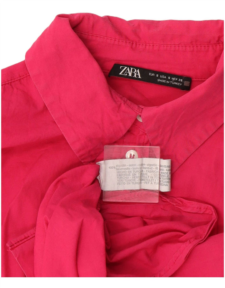 Damska koszula oversize Zara UK 10, mała, różowa, bawełniana