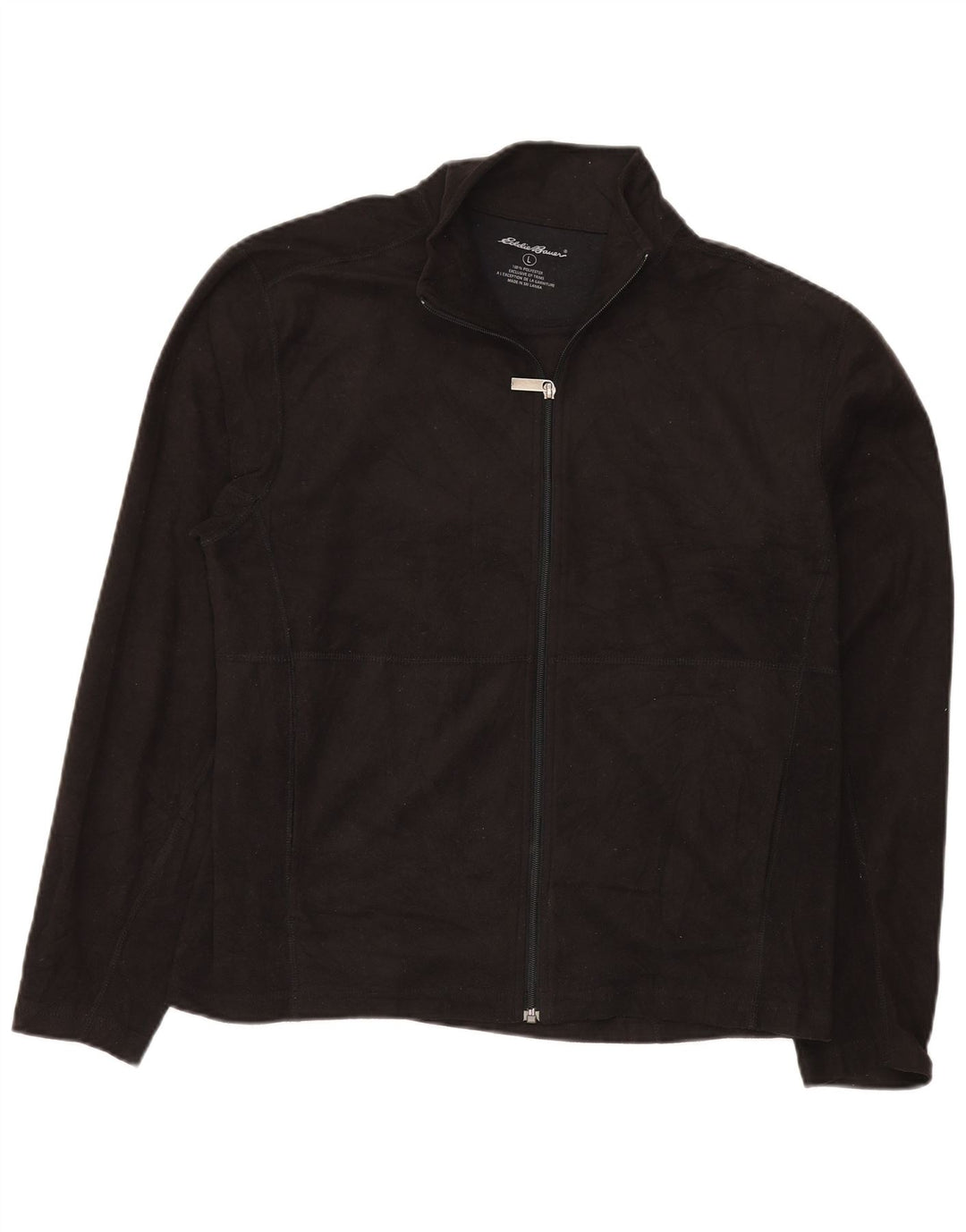 Męska kurtka polarowa Eddie Bauer UK 40, duża, czarna, poliestrowa