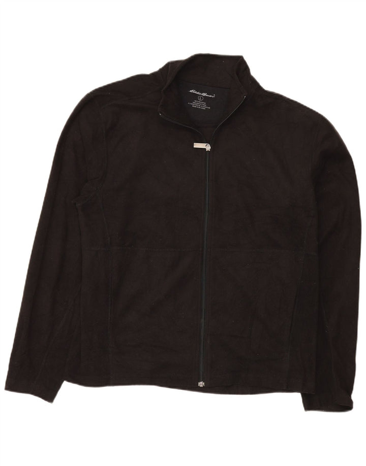 Męska kurtka polarowa Eddie Bauer UK 40, duża, czarna, poliestrowa