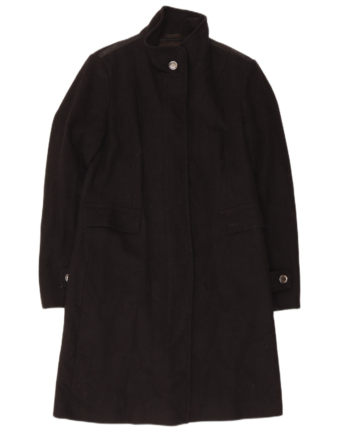 Płaszcz damski Geox Respira UK 10 Small, czarny, wełniany