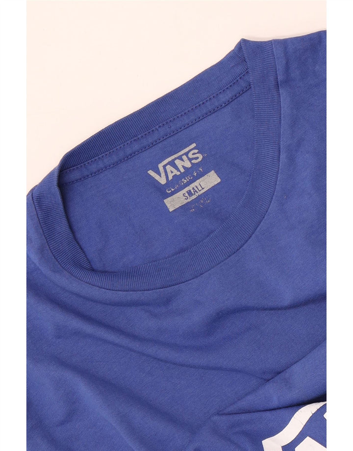 Męski T-shirt Vans Classic Fit z grafiką, mały, niebieski