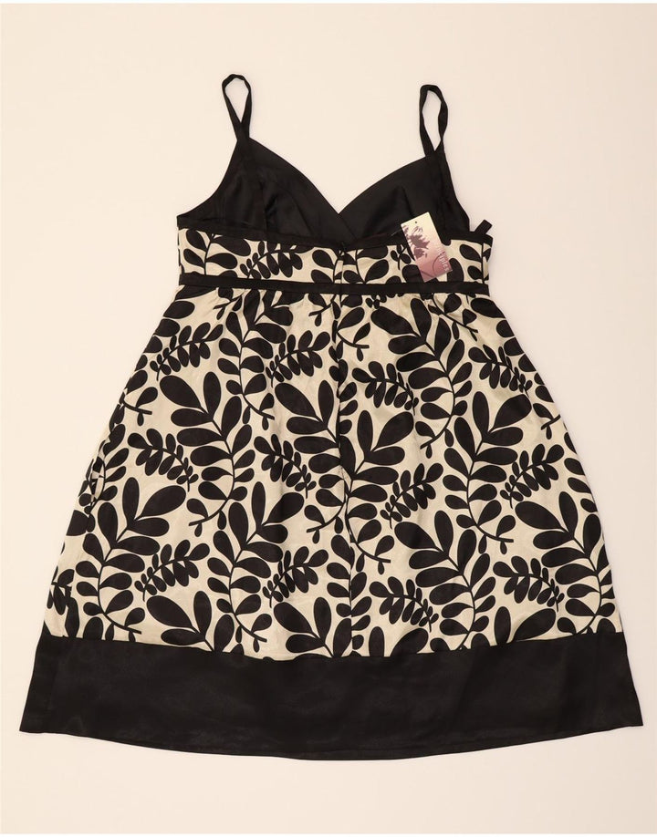 PRINCIPLES Womens Sundress IT 46 Large Black Floral Polyester Vintage Principles and Second-Hand Principles from Messina Hembry 