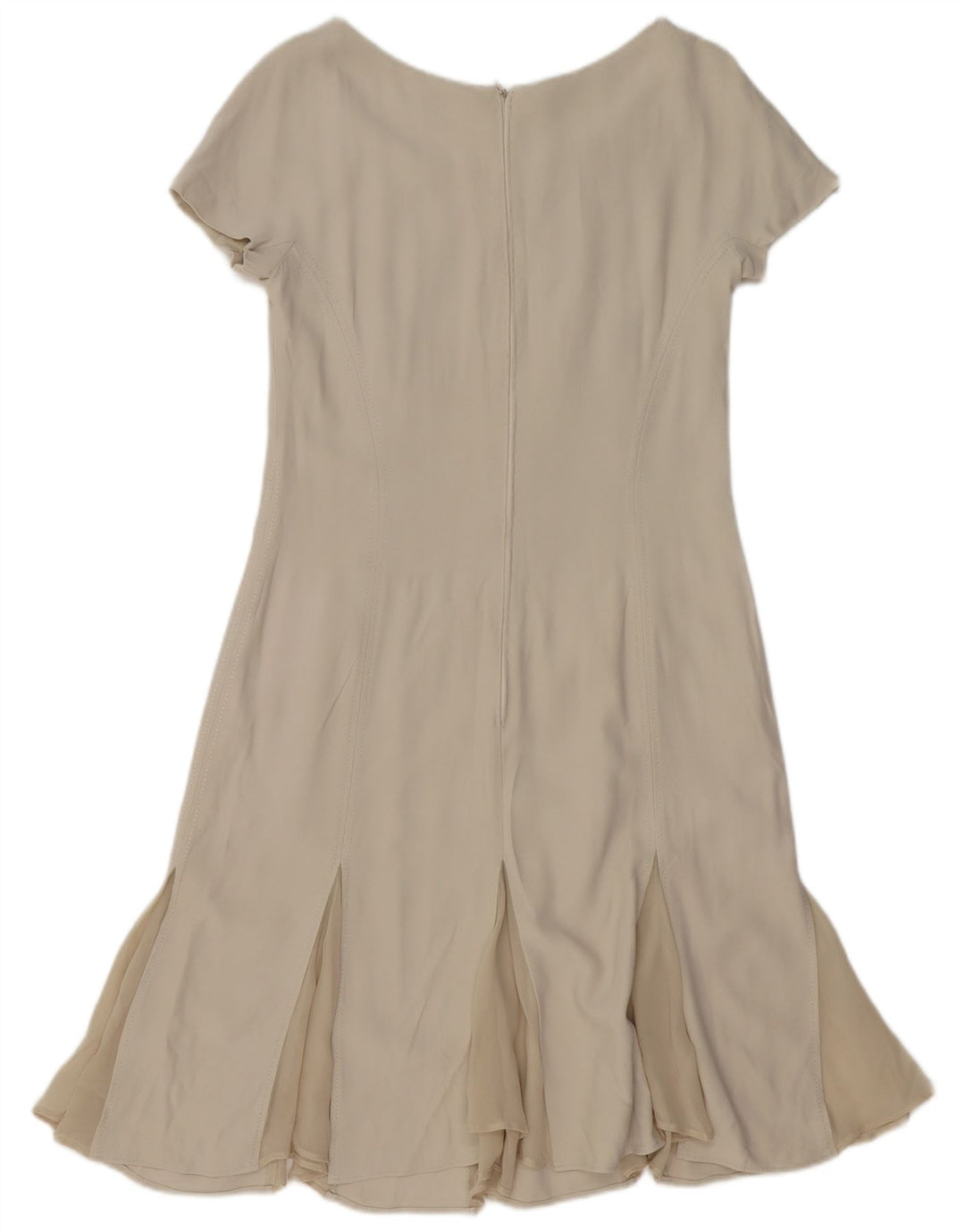 Sukienka damska VINTAGE o linii A UK 12 Średnia biel