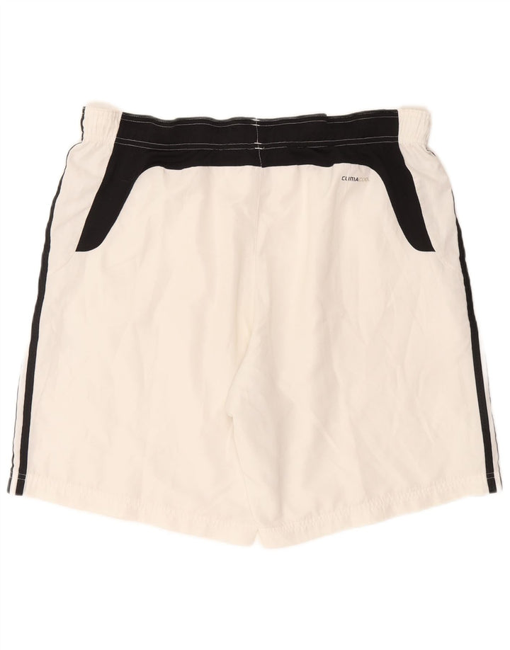 Męskie spodenki kąpielowe Adidas Climacool, duże, białe, poliestrowe bloki kolorów