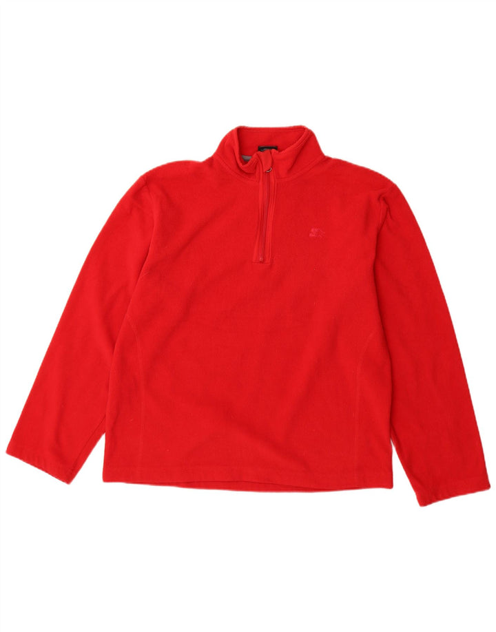 STARTER Chłopięcy sweter polarowy z zamkiem błyskawicznym, 15-16 lat, 2XL, czerwony poliester