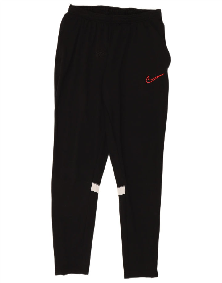 Męskie spodnie dresowe Nike Dri Fit, duży czarny poliester z blokami kolorów