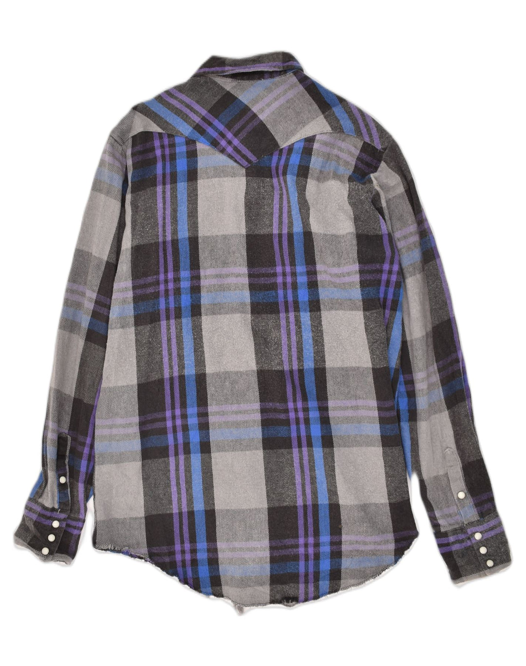 WRANGLER Mens Shirt Size 16 1/2 Large Grey Check Cotton Vintage Wrangler and Second-Hand Wrangler from Messina Hembry 
