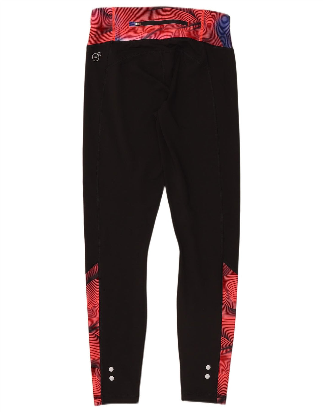 Damskie legginsy Puma z abstrakcyjnym wzorem UK 10, małe, czarne, z blokami kolorów