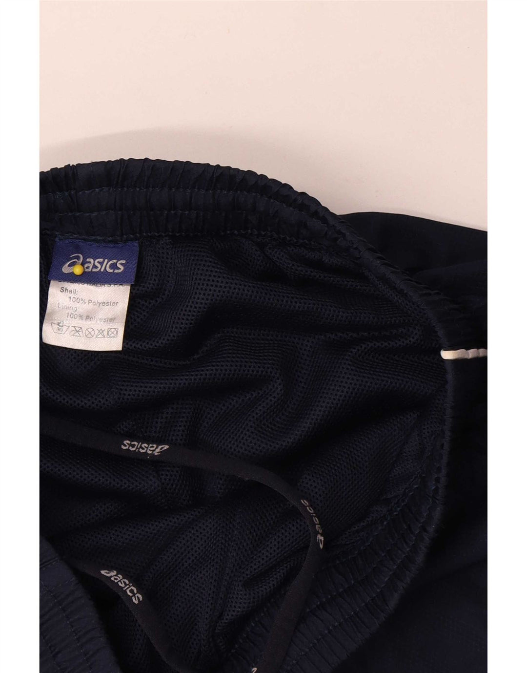 Męskie spodnie dresowe Asics, małe, granatowe, poliestrowe