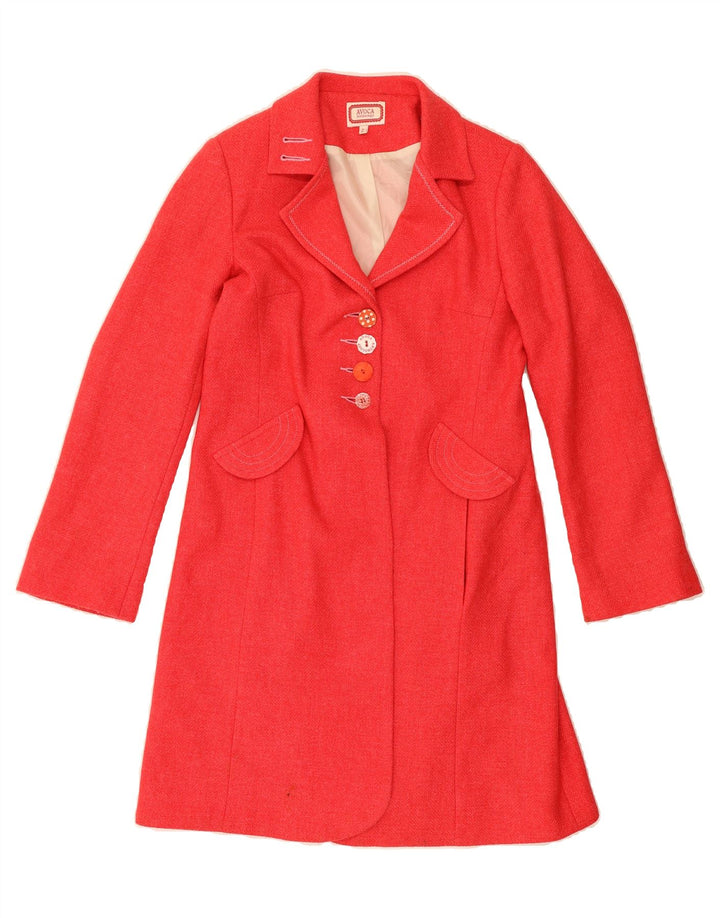 AVOCA Womens Overcoat US 2 XS Red Wool Vintage Avoca and Second-Hand Avoca from Messina Hembry 