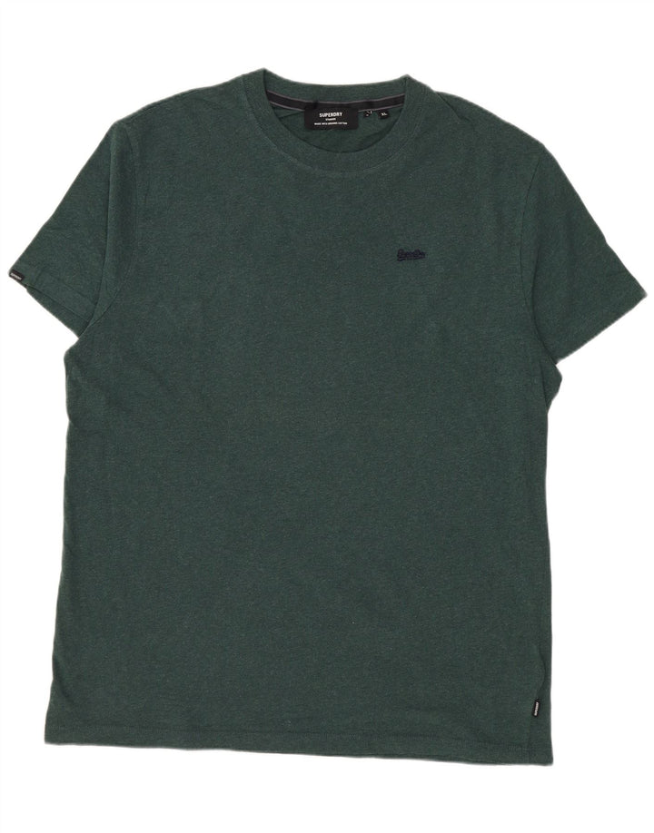 T-shirt męski Superdry XL, zielony, bawełniany