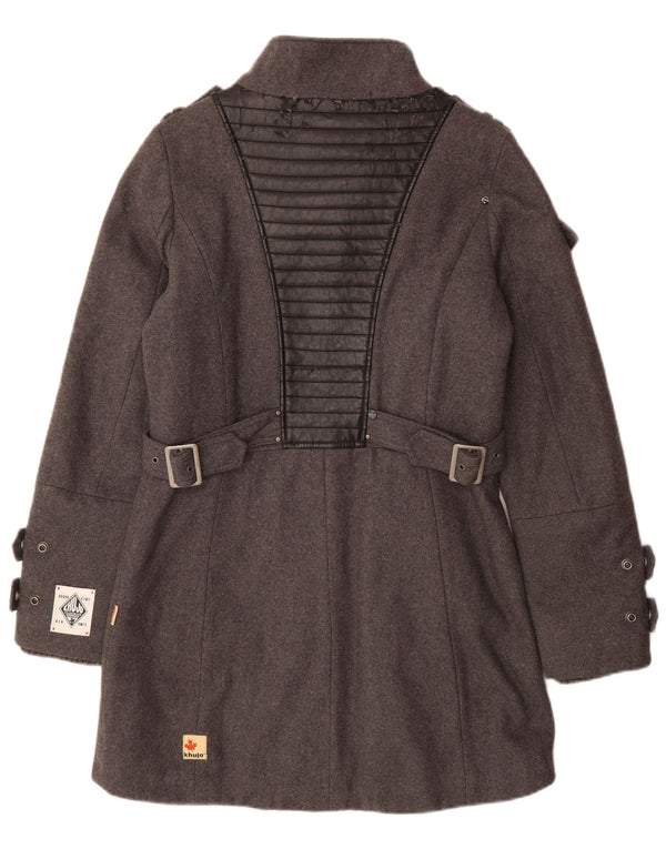 Damski płaszcz wojskowy KHUJO UK 16, duży, szary, wełniany