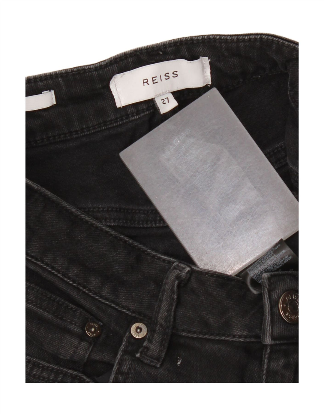 Jeansy damskie Reiss W27 L26 Czarne bawełniane