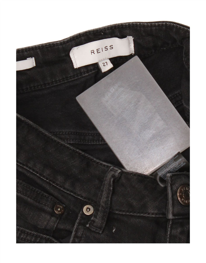 Jeansy damskie Reiss W27 L26 Czarne bawełniane