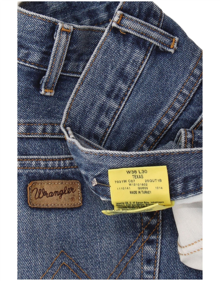 Męskie jeansy Wrangler Texas Straight W38 L30 Niebieskie bawełniane