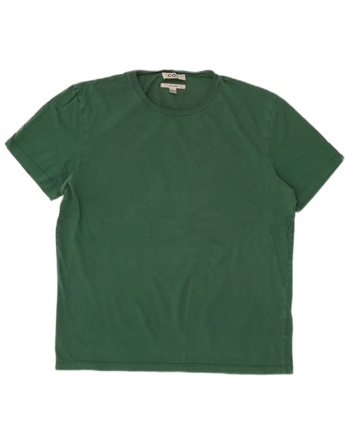 Cos Męski t-shirt o regularnym kroju, średni zielony