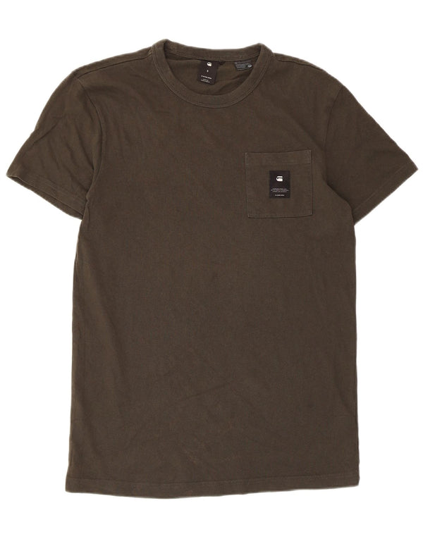 T-shirt męski G-Star, mały, bawełniany khaki