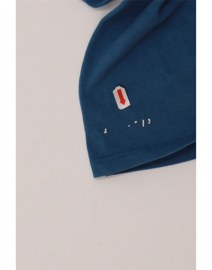 Męski T-shirt NIKE o sportowym kroju z grafiką, duży, niebieski, bawełniany