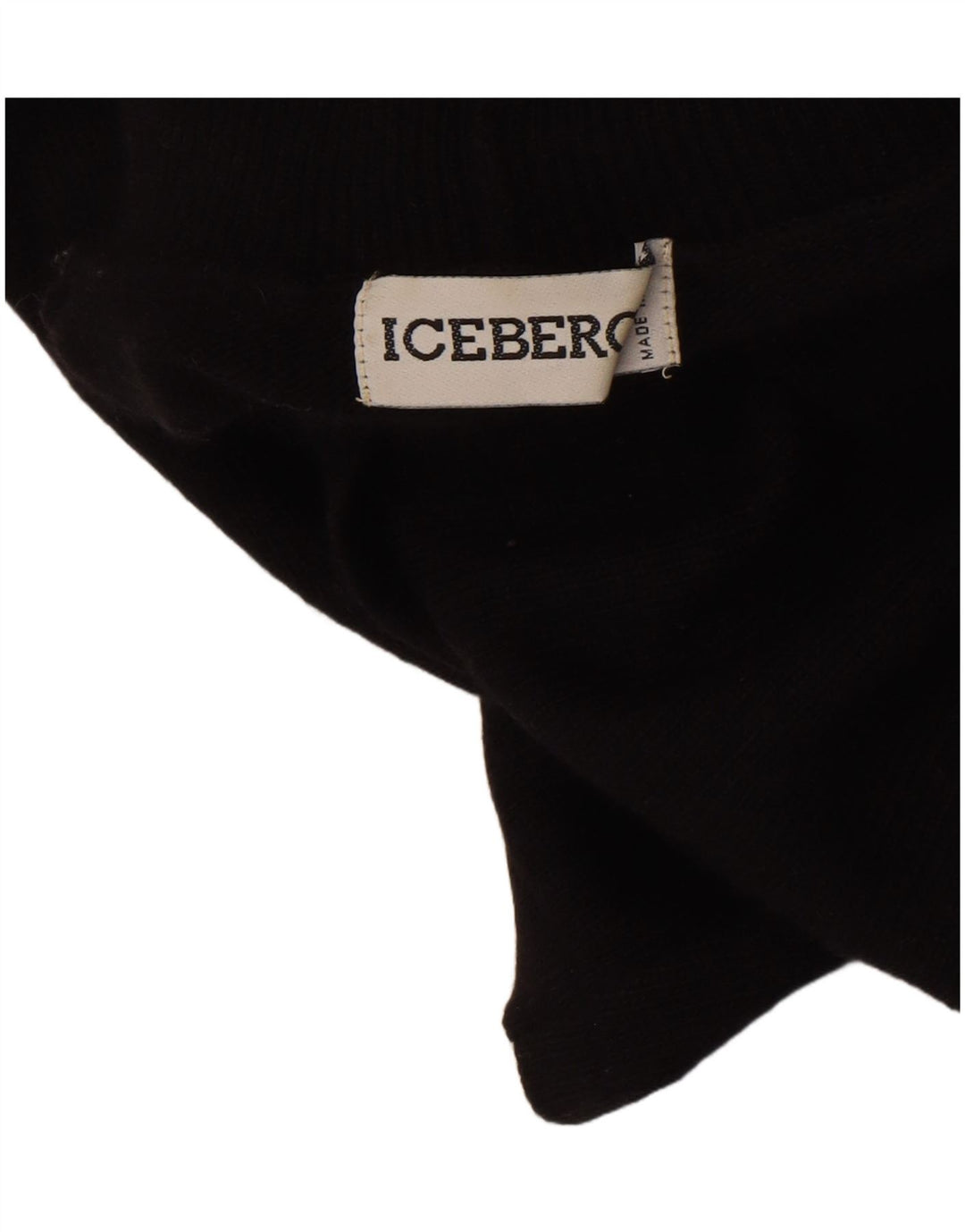 Damski sweter Iceberg Looney Tunes z wywijanym dekoltem IT 46, duży, czarny, wełniany