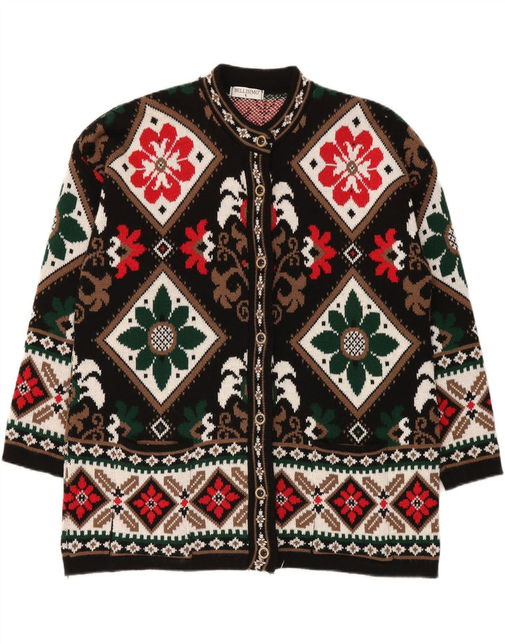 Damski sweter oversize BELLISIMO UK 16 Large Black Fair Isle