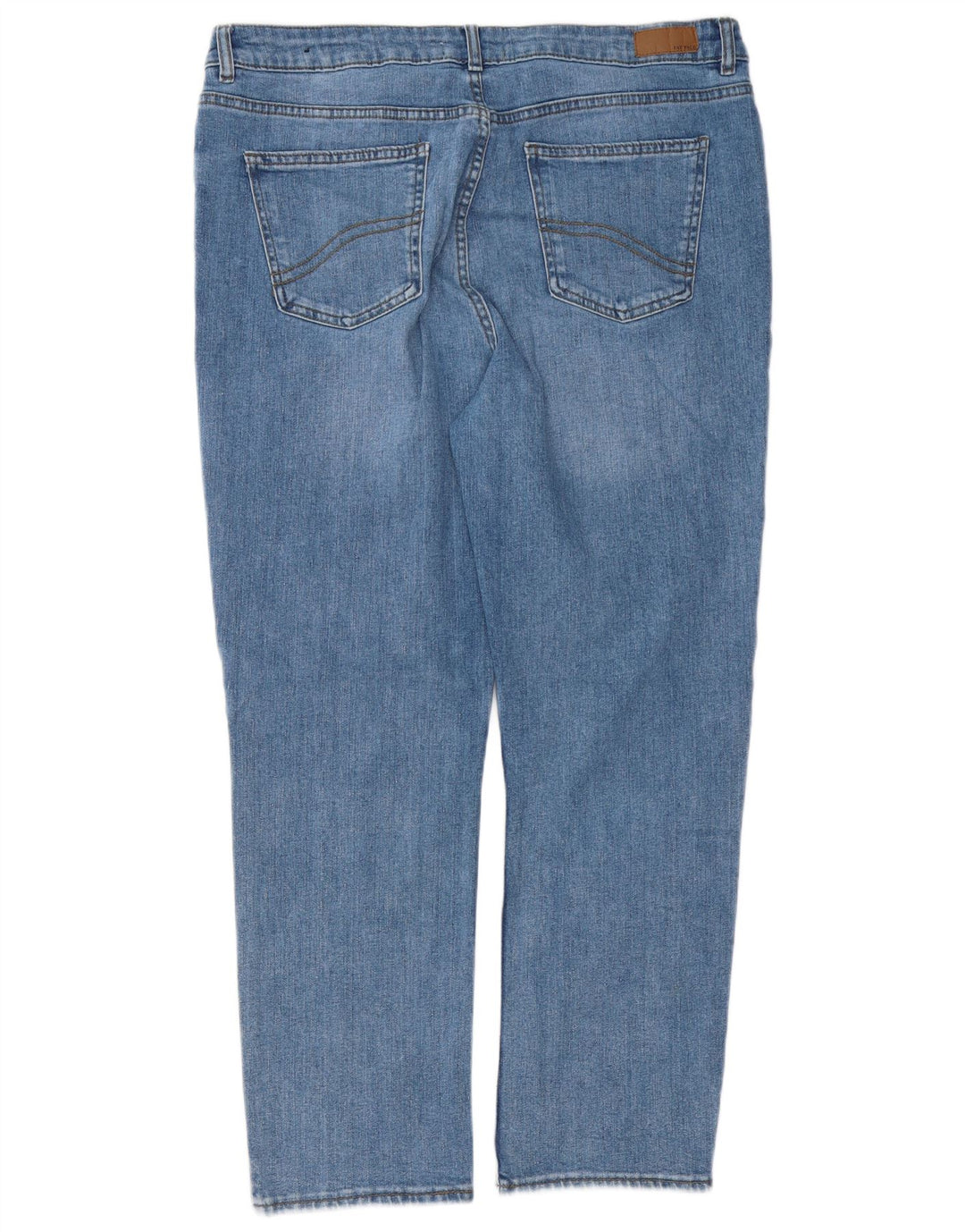 Damskie jeansy proste FAT FACE Chesham Girlfriend UK 16 duże W36 L28 niebieskie