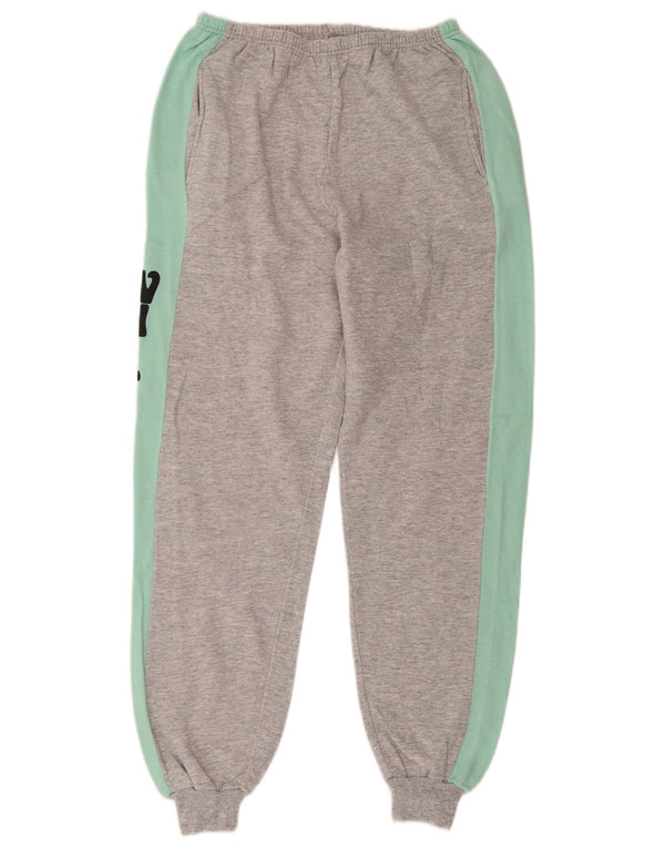 Męskie spodnie dresowe w stylu vintage z grafiką Joggers UK 14, duże, szare