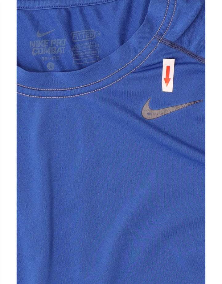Męski T-shirt Nike Dri Fit, duży, niebieski, poliester