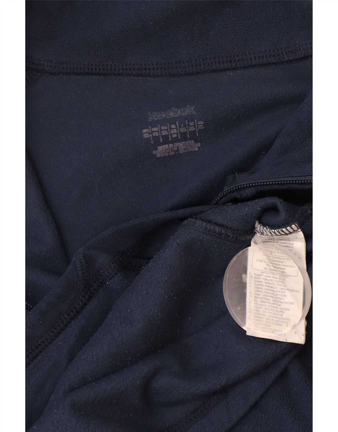 Męska kurtka polarowa REEBOK UK 42 XL, granatowa, poliester