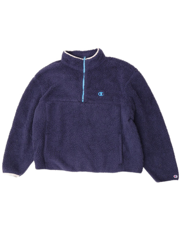 Damski sweter polarowy CHAMPION z zamkiem błyskawicznym UK 18 XL, granatowy, poliester