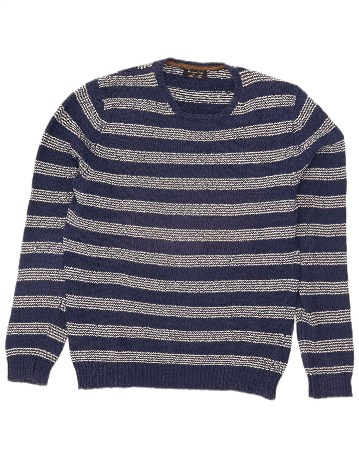 Sweter damski Massimo Dutti z okrągłym dekoltem UK 16, duże niebieskie paski