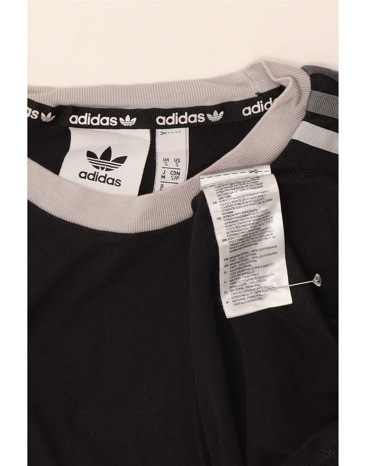 Adidas Męska Koszulka Top Mała Czarna Bawełna