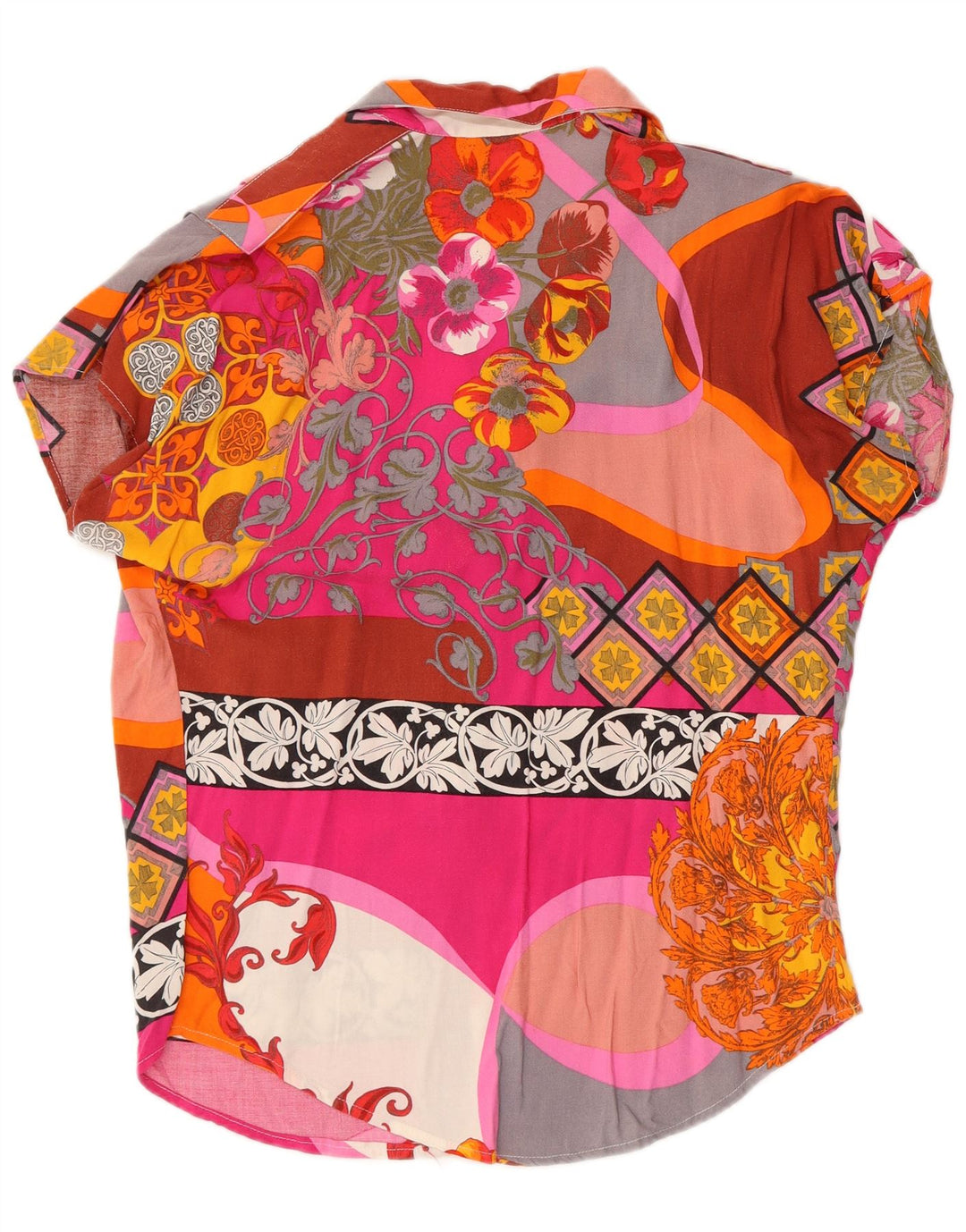 Damska koszula oversize ALBA FORNARI UK 10 Mały wielobarwny patchwork