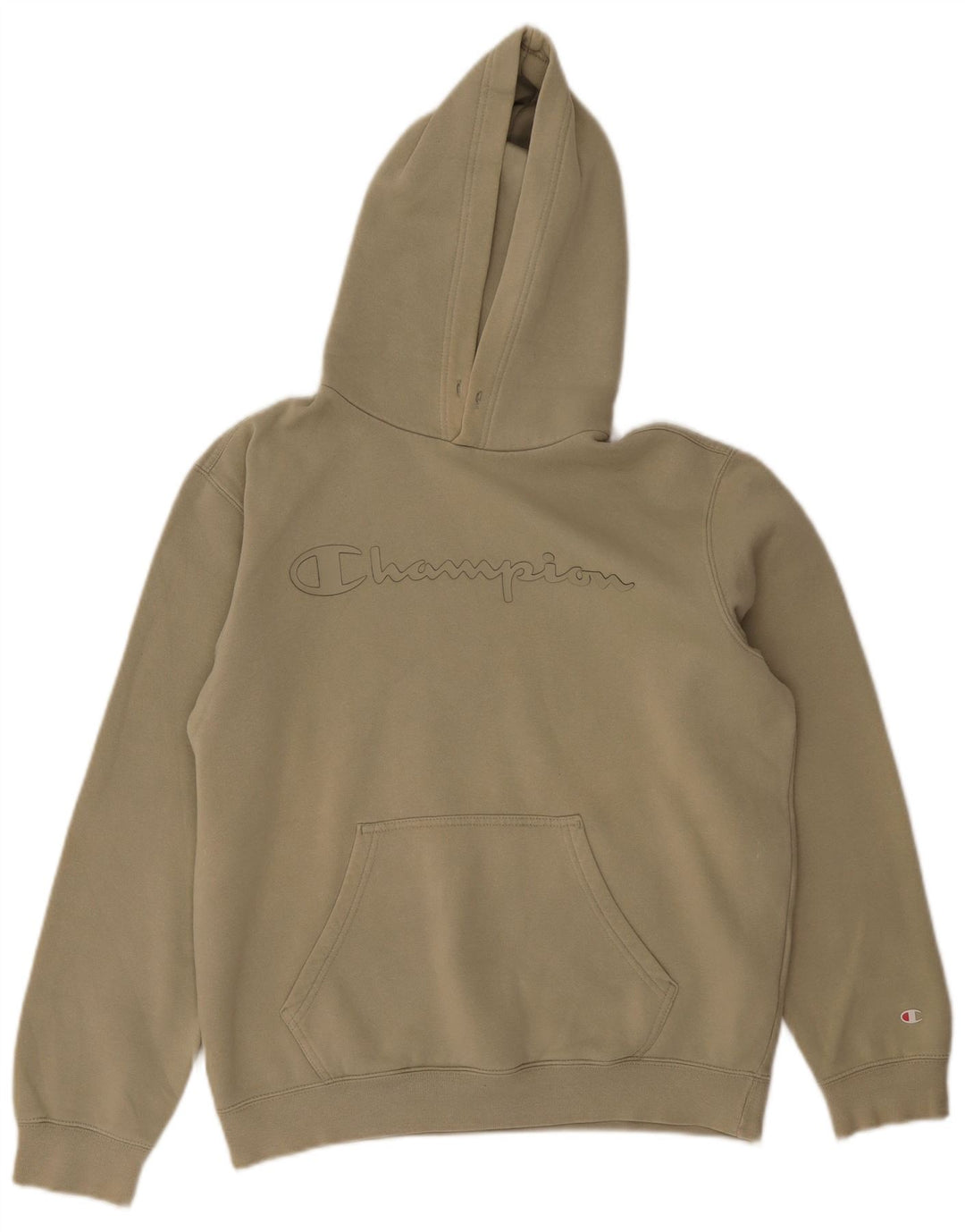 Męski sweter z kapturem i grafiką Champion, średnia, bawełniana khaki
