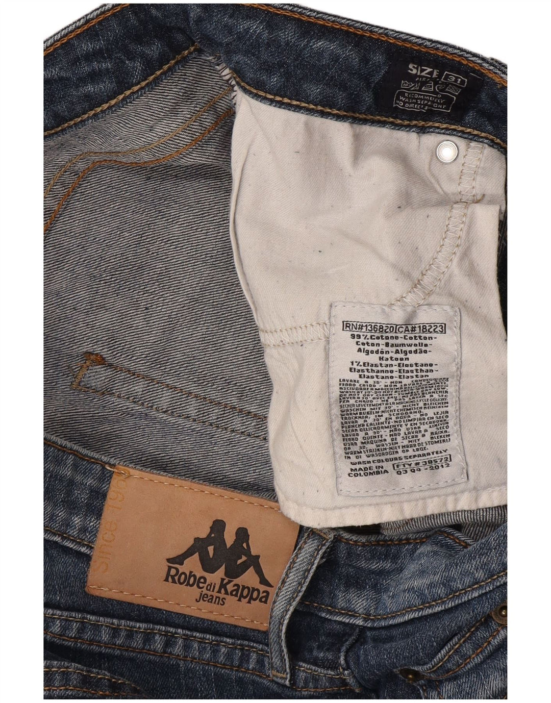 Damskie dżinsy Kappa W31 L33 Niebieskie bawełniane