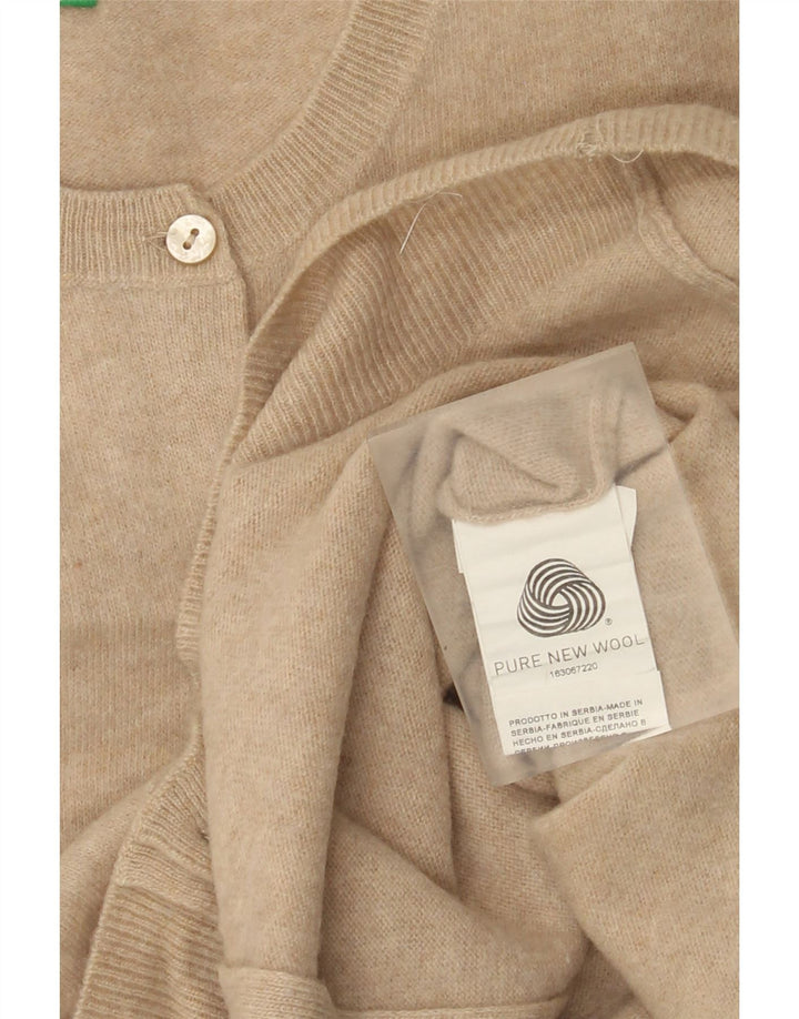 Sweter damski Benetton UK 12 średni beż, nowa wełna