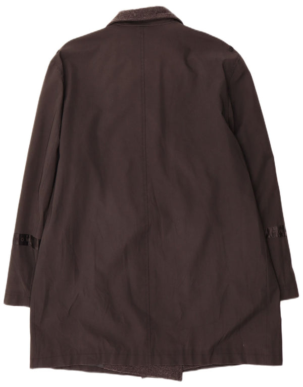 Richmond Womens Double Breasted Trench Coat IT 46 Large Black Polyvinyl