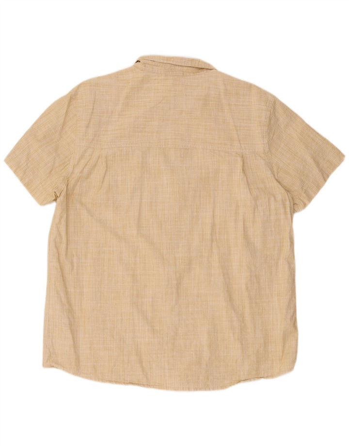 Męska koszula z krótkim rękawem Mountain Warehouse 2XL, beżowy poliester